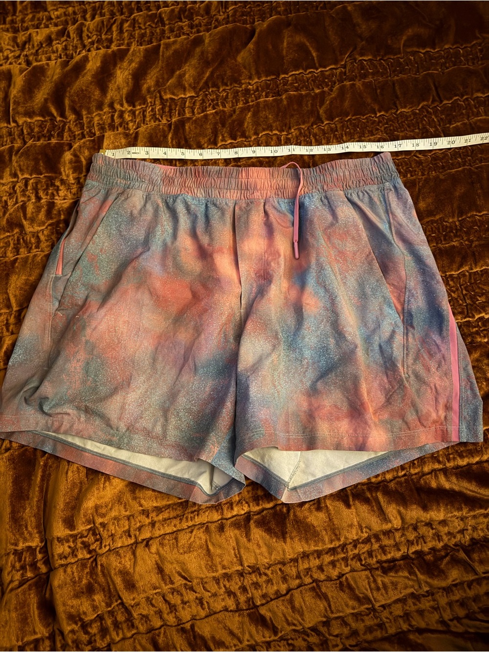 Men’s Tie-Dye Lululemon Shorts - Pink & Blue